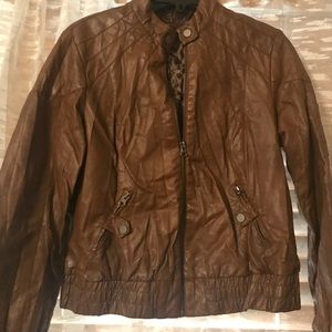 Brown Pleather Jacket